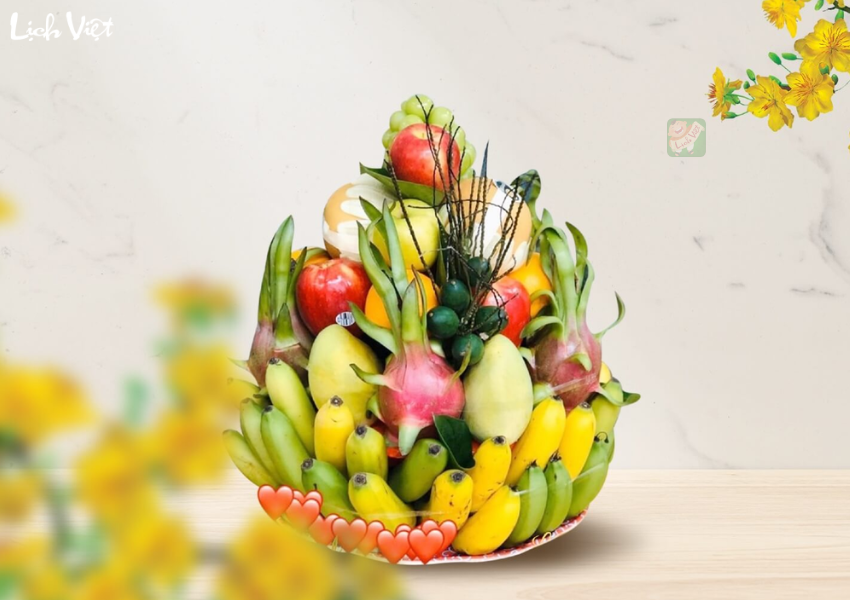 mâm ngũ quả ngày tết