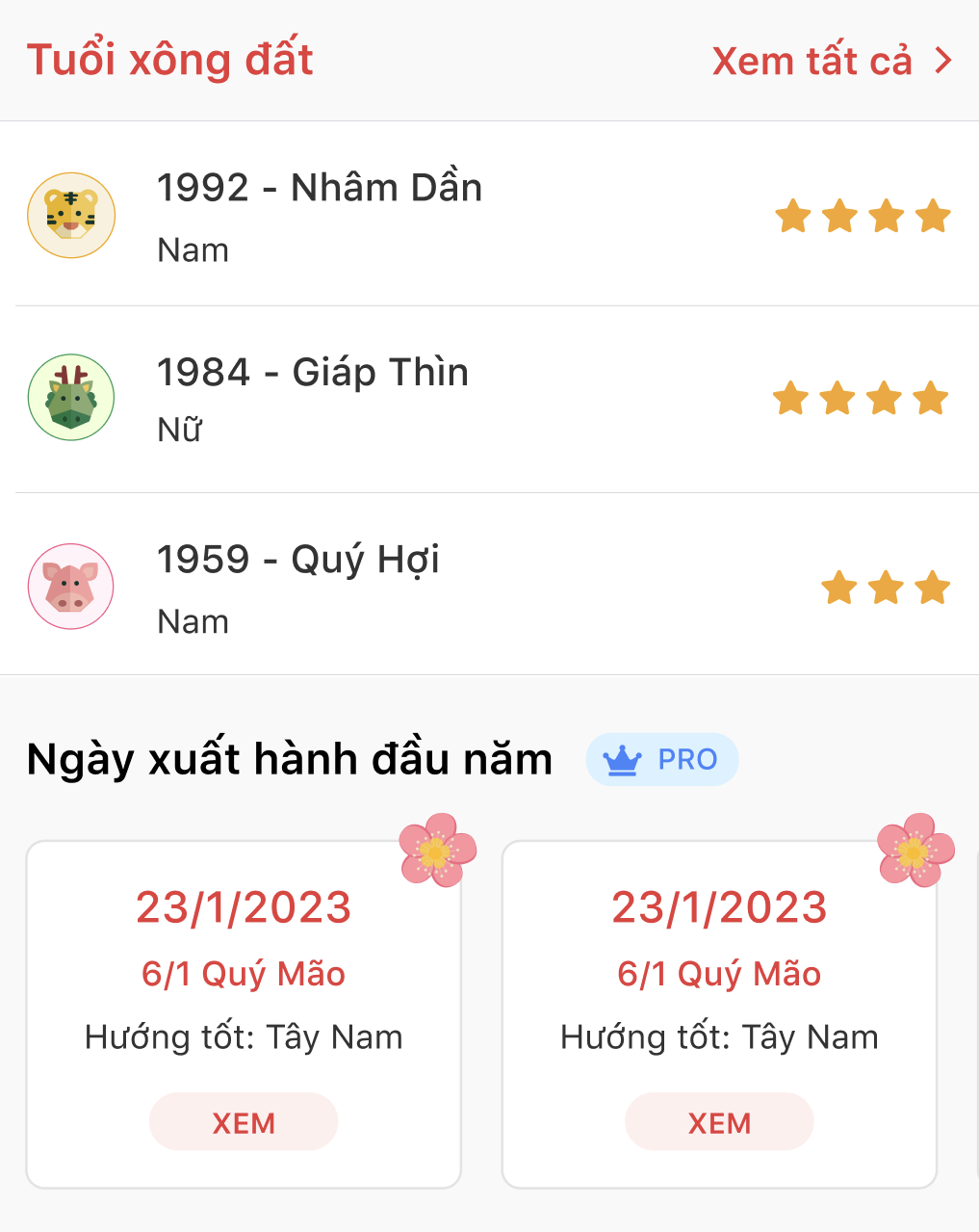 một số tiện ích trên tính năng thiệp Tết