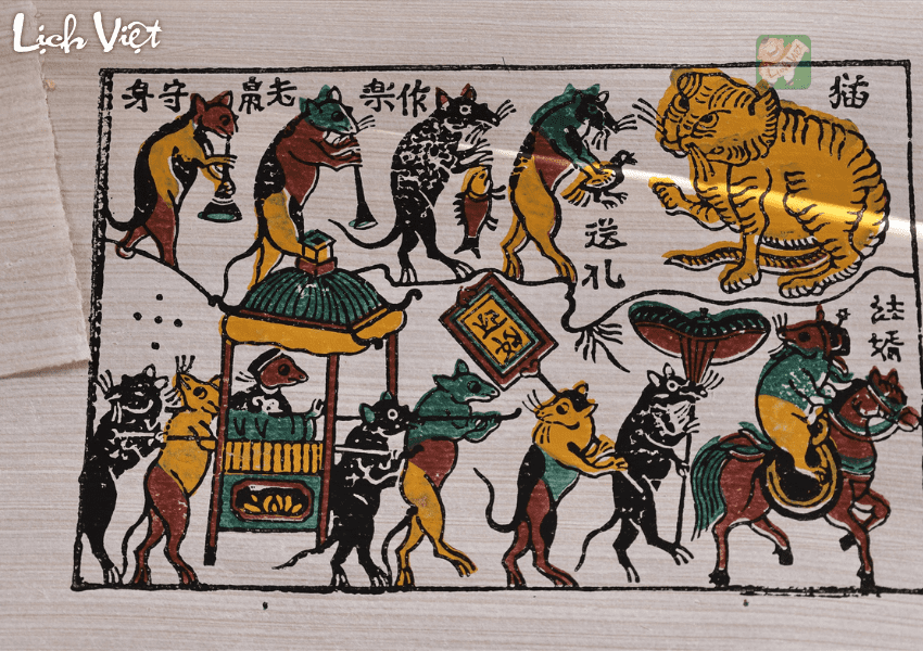 Tranh d&acirc;n gian l&agrave;m qu&agrave; tết 2024