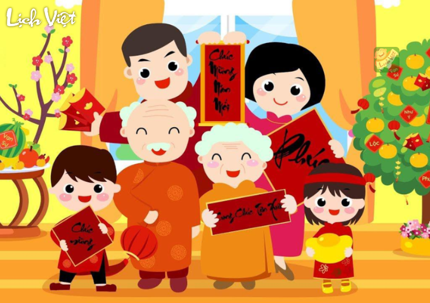 Mẫu lời chúc Tết ông bà 2024