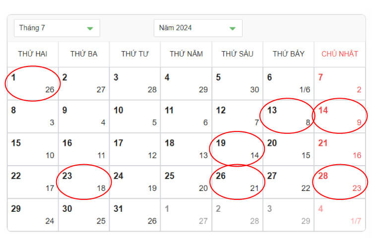 Ngày đẹp cắt tóc tháng 7/2024