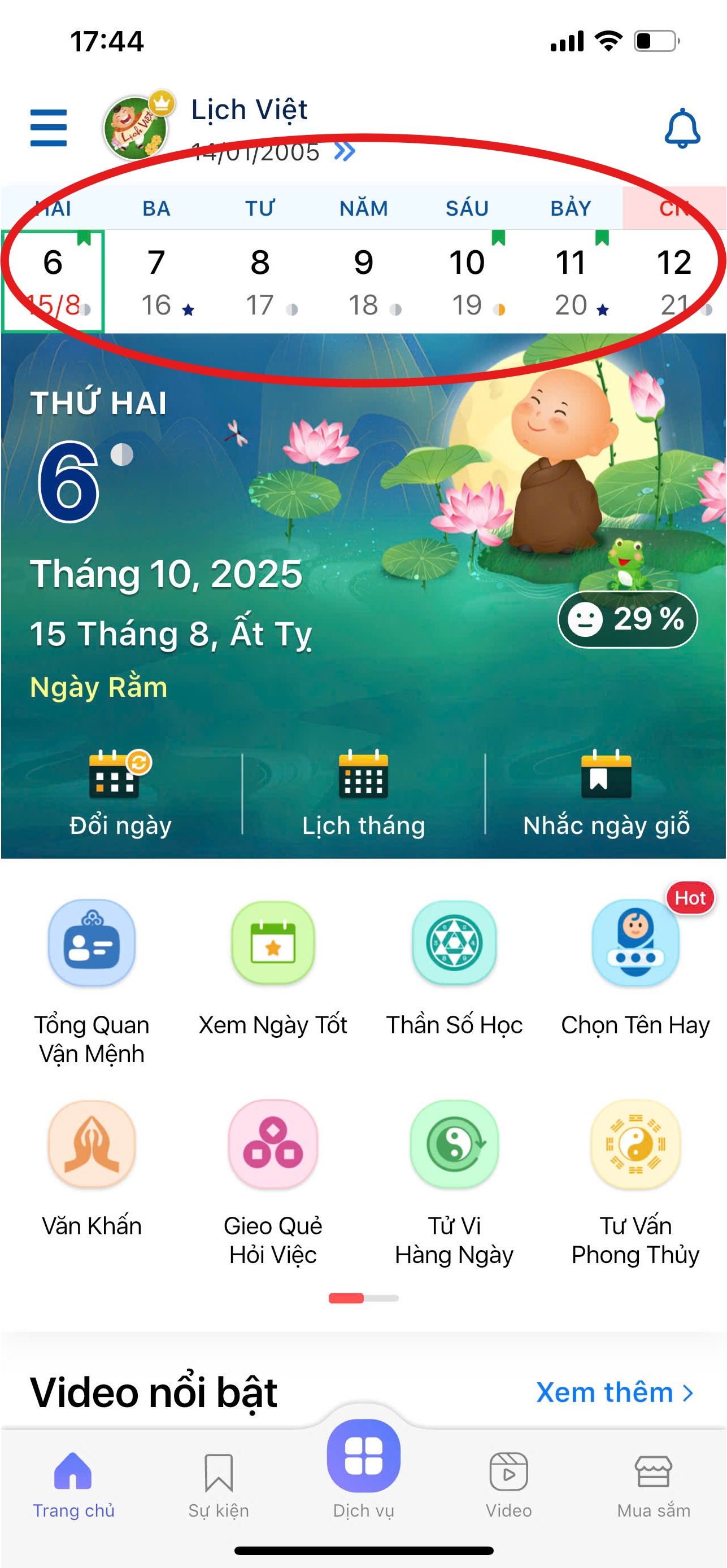 xem ngày tốt