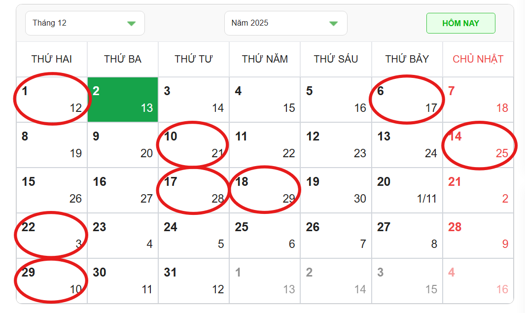 Ngày đẹp cắt tóc
