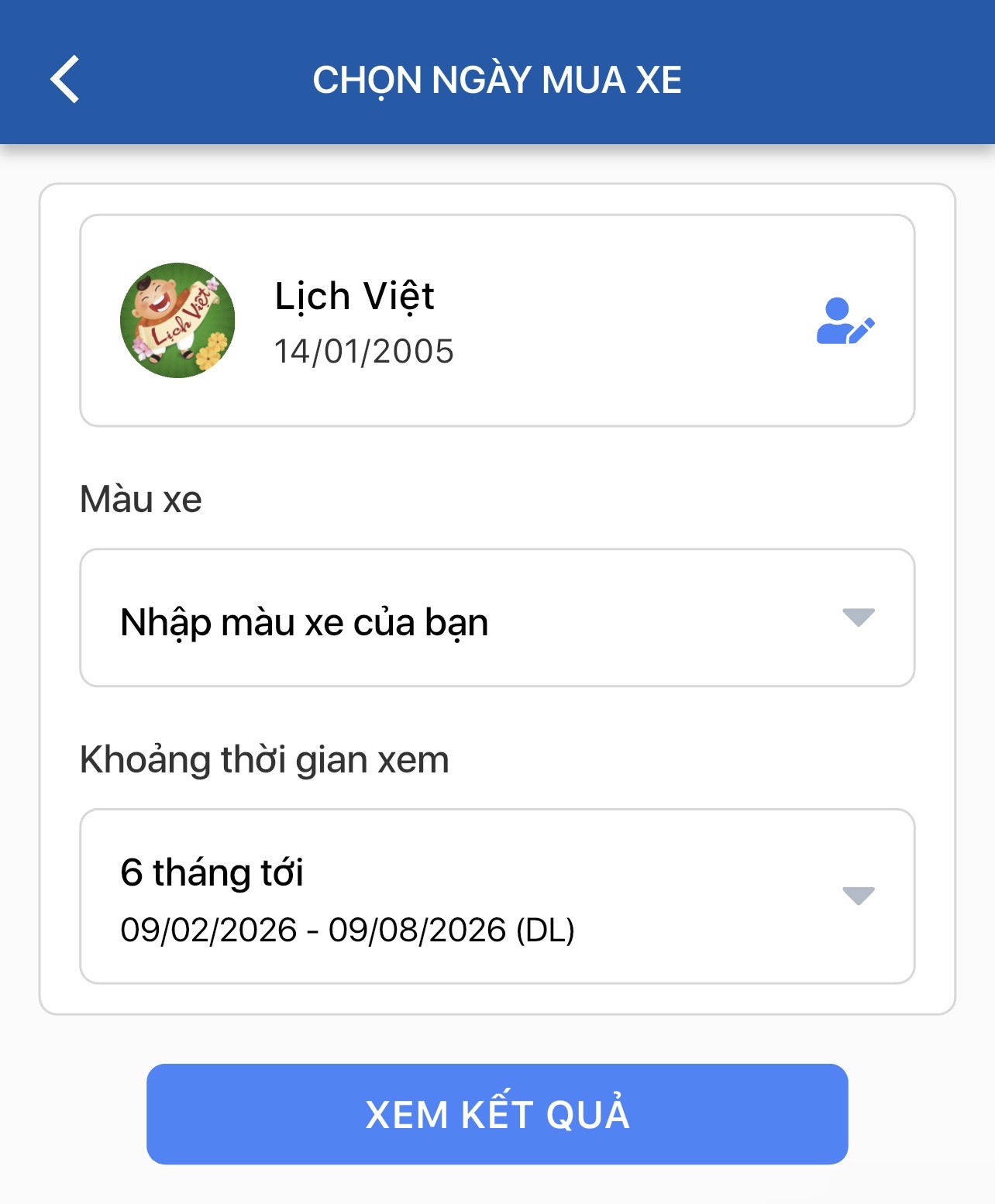 Điền c&aacute;c yhoong tin