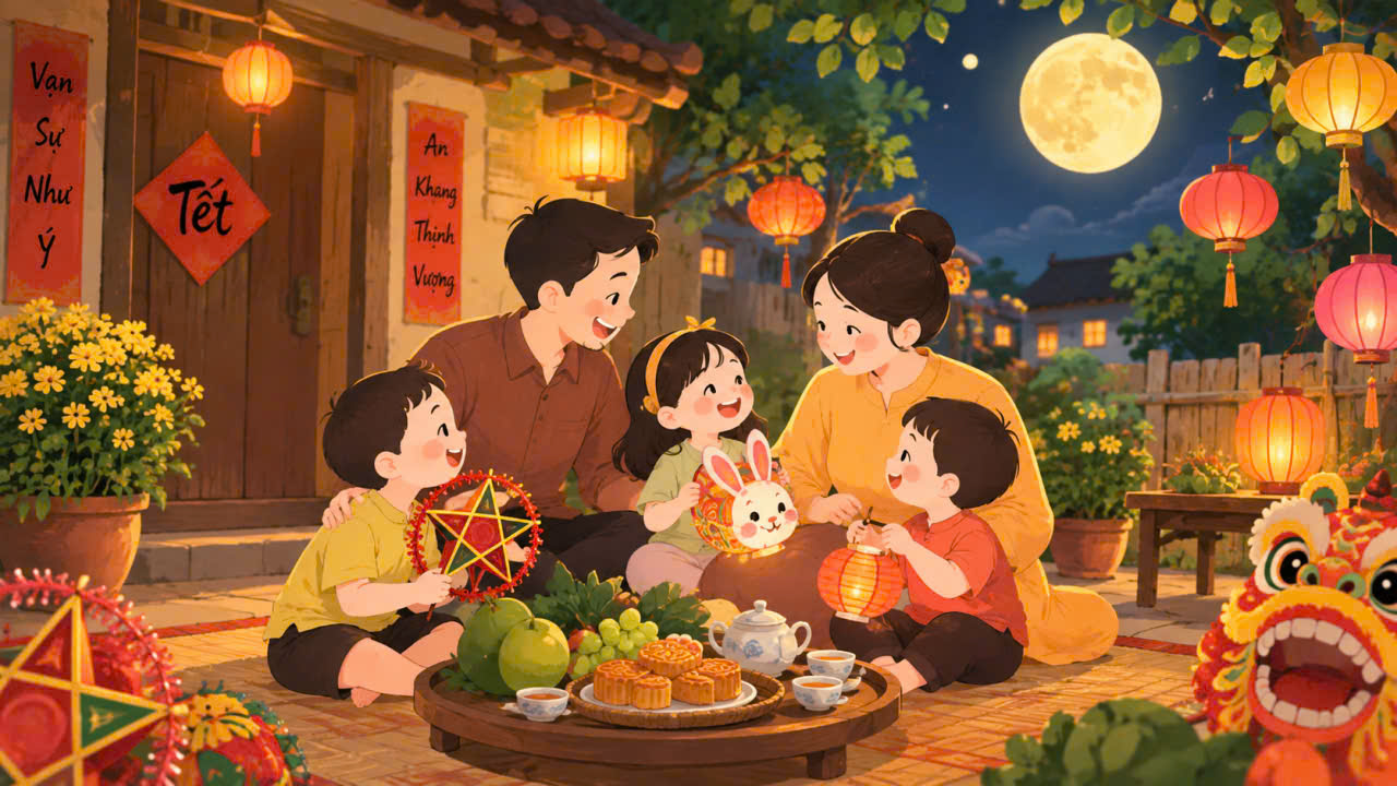 Quây quần bên gia đình